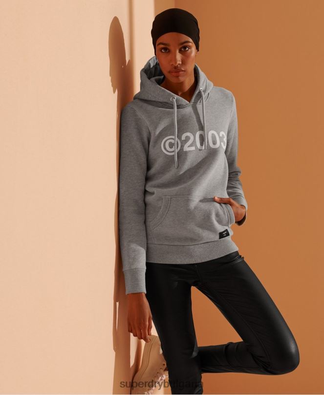 Superdry облекло N00H3475 сиво Жени 2003 качулка