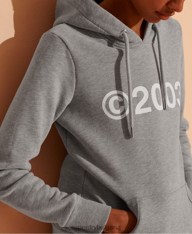 Superdry облекло N00H3475 сиво Жени 2003 качулка