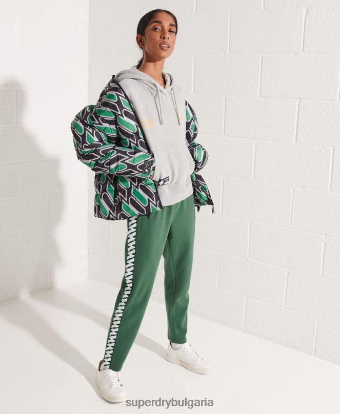 Superdry облекло N00H3480 сиво Жени суичър с лого за съдействие