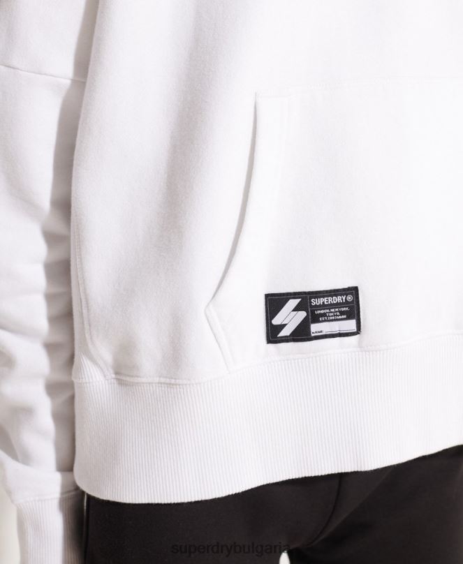 Superdry облекло N00H3483 бяло Жени суичър с лого за съдействие