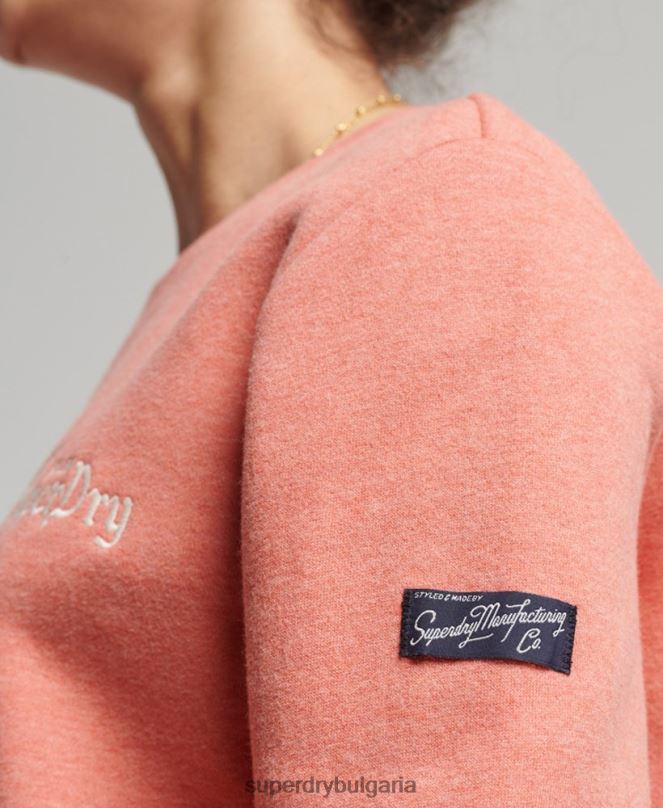 Superdry облекло N00H3485 корал Жени суичър гордост в занаятчийския екип