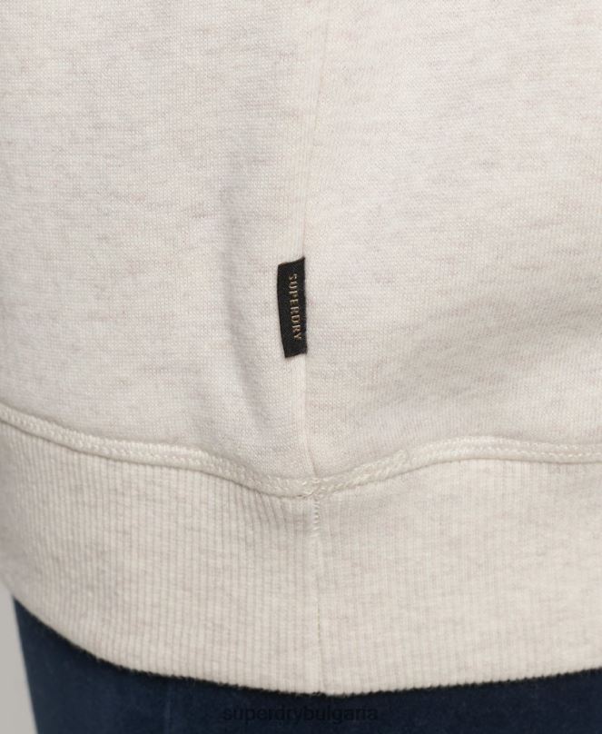 Superdry облекло N00H3499 бежово Жени установен суичър на екипажа