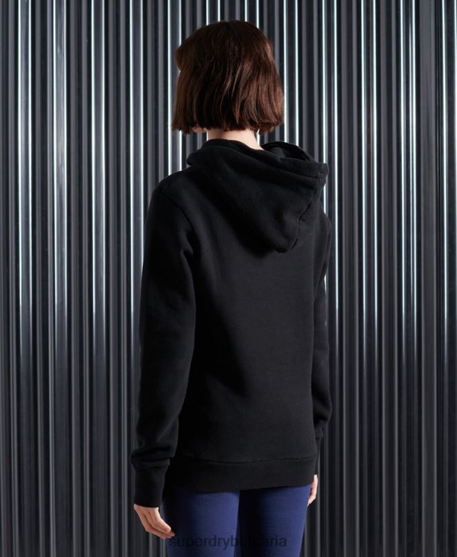Superdry облекло N00H3503 черен Жени ретро лого нюйорк снимка качулка