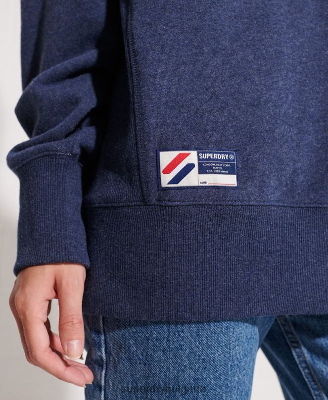 Superdry облекло N00H3504 син Жени суитчър с апликация на лого с код