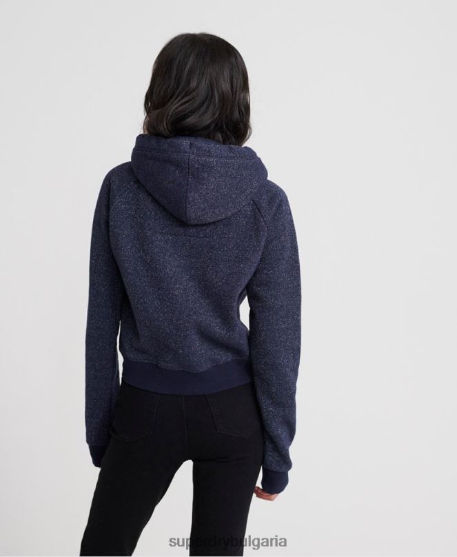Superdry облекло N00H3509 военноморски флот Жени бутикова звездна качулка