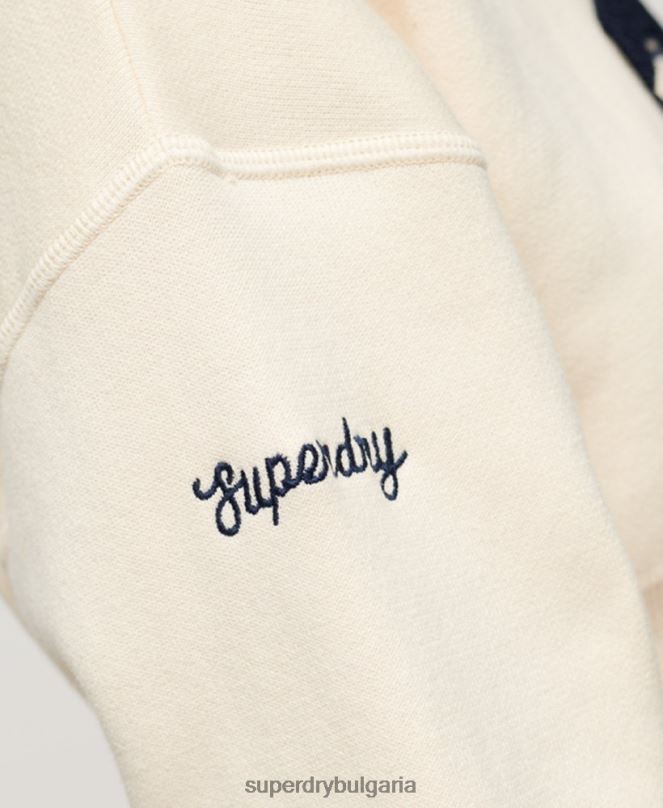 Superdry облекло N00H3954 бяло Жени университетски джъмпер за екипаж