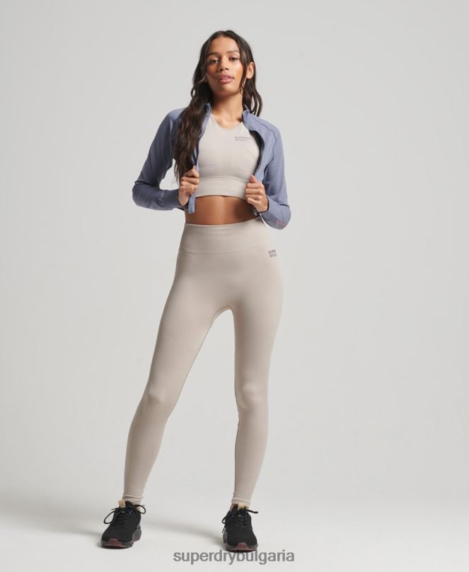 Superdry облекло N00H4177 лилаво Жени безшевен цип през горния среден слой