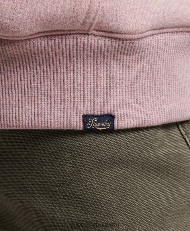 Superdry облекло N00H5745 розово Жени есенциална суичър с качулка с цип с подплата