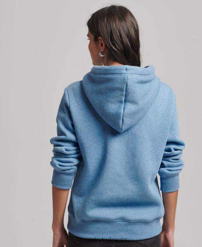 Superdry облекло N00H5746 син Жени суичър с лого от органичен памук