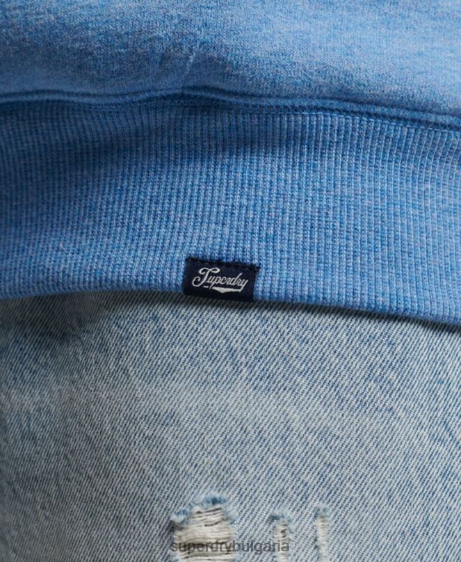 Superdry облекло N00H5750 син Жени есенциална суичър с качулка с цип с подплата