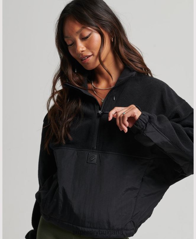 Superdry облекло N00H5756 черен Жени технологично хибридно руно