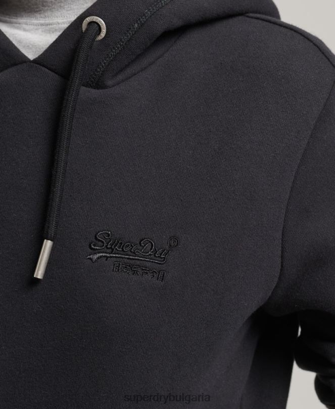 Superdry облекло N00H5766 черен Жени суичър с лого от органичен памук