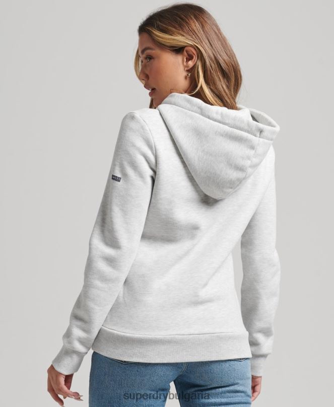 Superdry облекло N00H5770 светло сив Жени ретро купър носталгия качулка