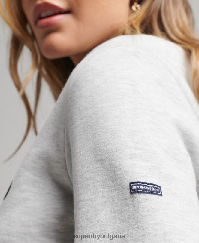 Superdry облекло N00H5770 светло сив Жени ретро купър носталгия качулка