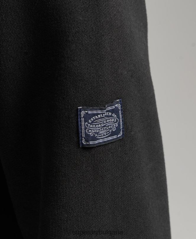 Superdry облекло N00H5772 черен Жени винтидж суитшърт с лого и кристали
