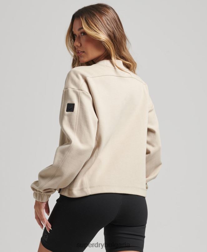 Superdry облекло N00H5773 бежово Жени суитшърт на code tech crew