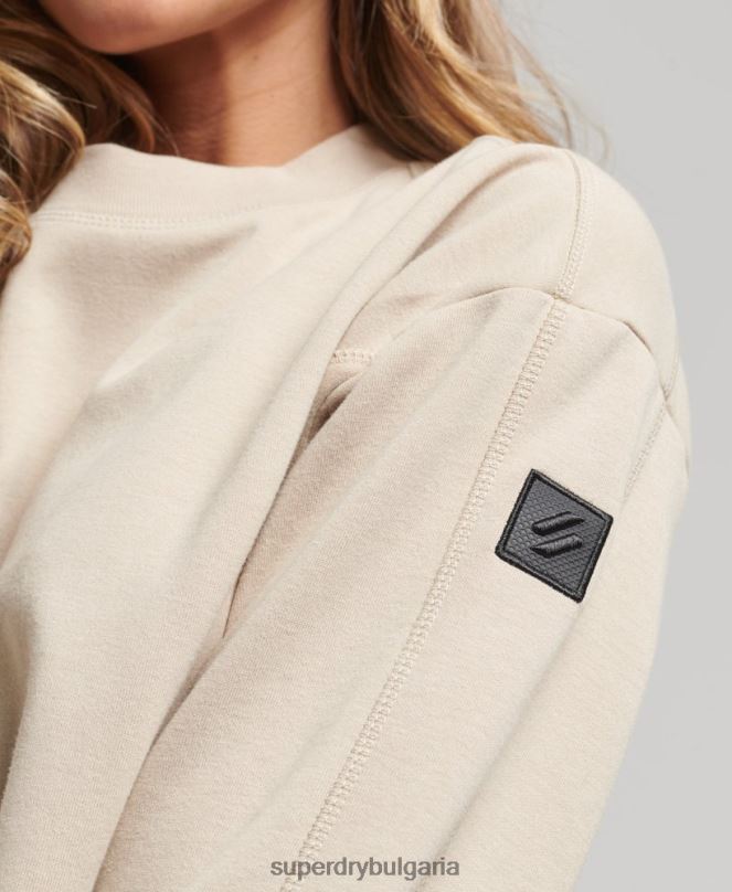 Superdry облекло N00H5773 бежово Жени суитшърт на code tech crew