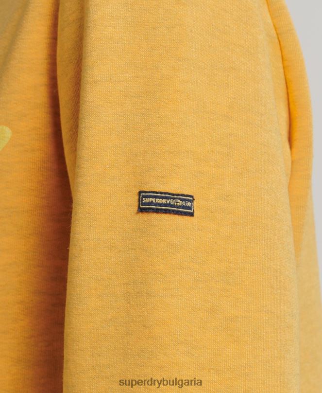 Superdry облекло N00H5786 злато Жени класически суичър с лого от 70-те на Cooper