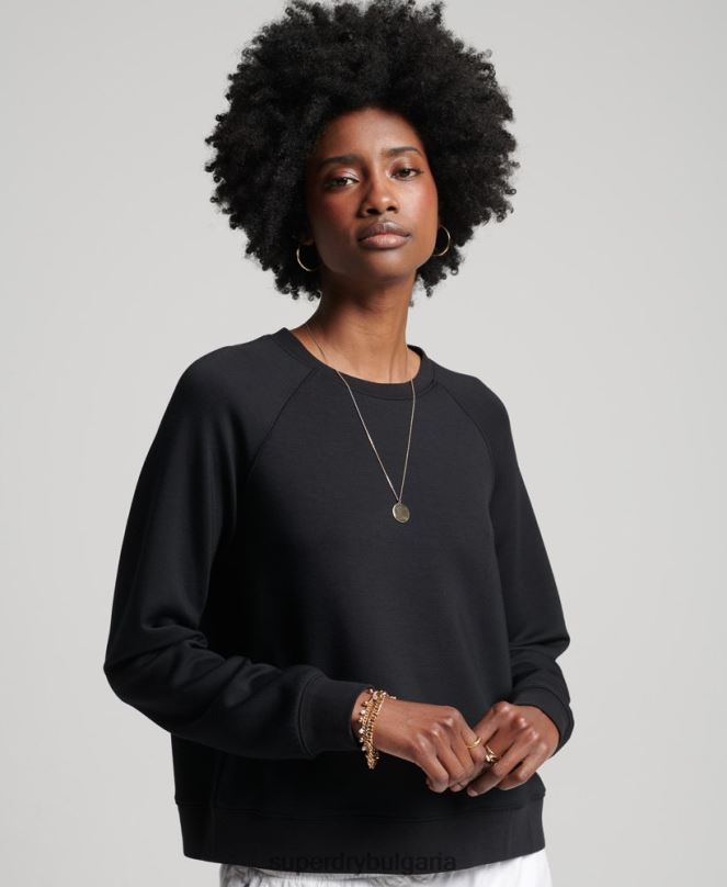 Superdry облекло N00H5788 черен Жени модален суичър на екипажа