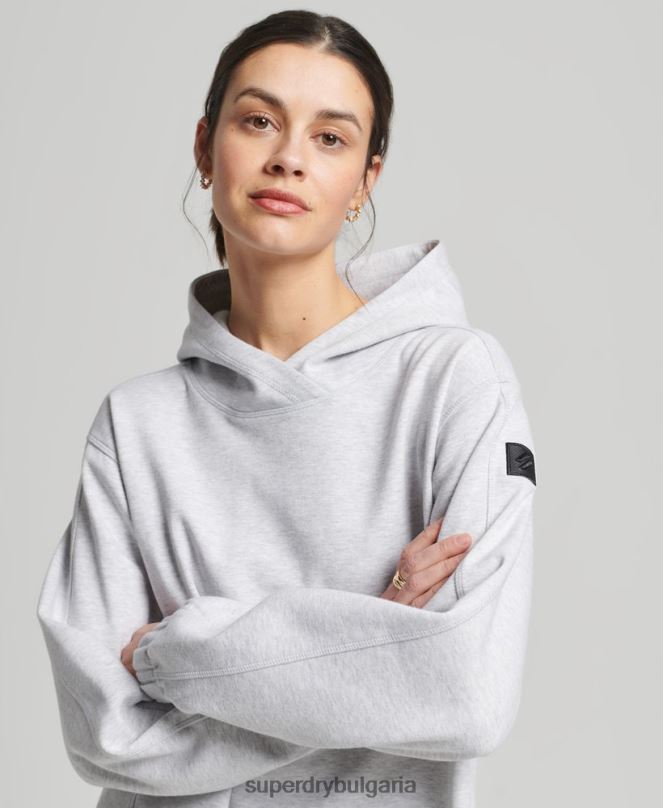 Superdry облекло N00H5790 сиво Жени качулка с голяма качулка Code Tech