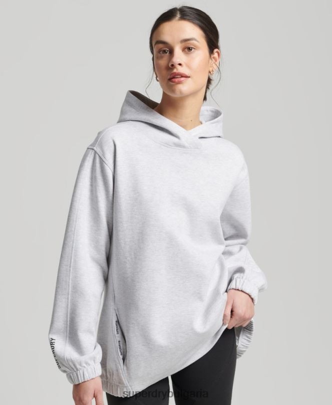 Superdry облекло N00H5790 сиво Жени качулка с голяма качулка Code Tech