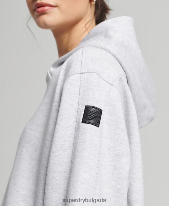 Superdry облекло N00H5790 сиво Жени качулка с голяма качулка Code Tech