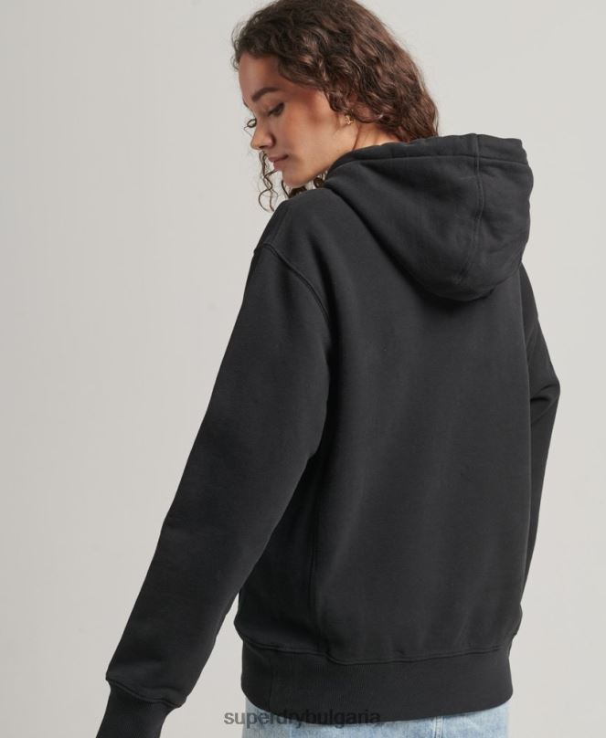Superdry облекло N00H5791 черен Жени голям суичър с полутоново лого с код