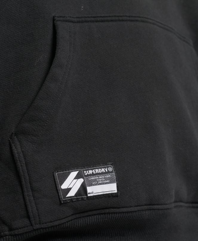 Superdry облекло N00H5791 черен Жени голям суичър с полутоново лого с код