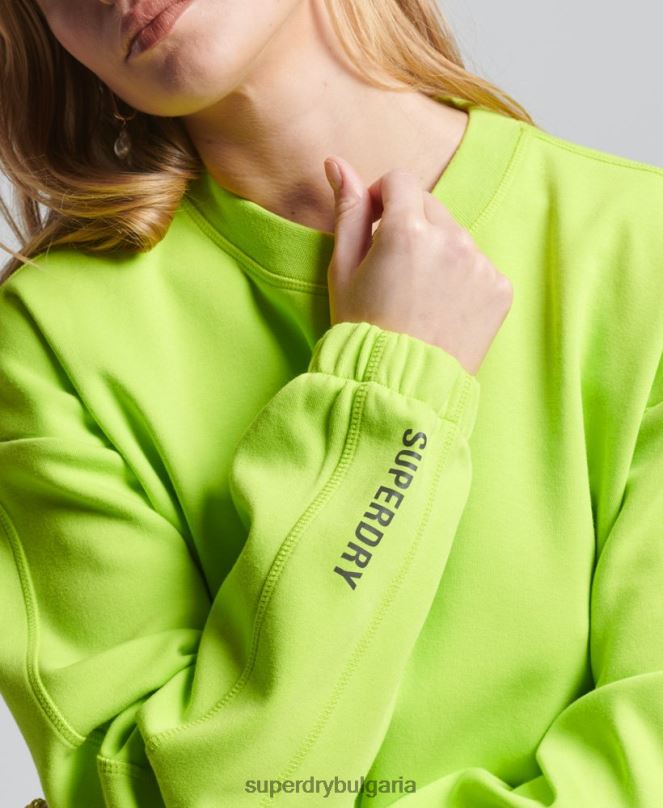 Superdry облекло N00H5797 зелено Жени суитшърт на code tech crew