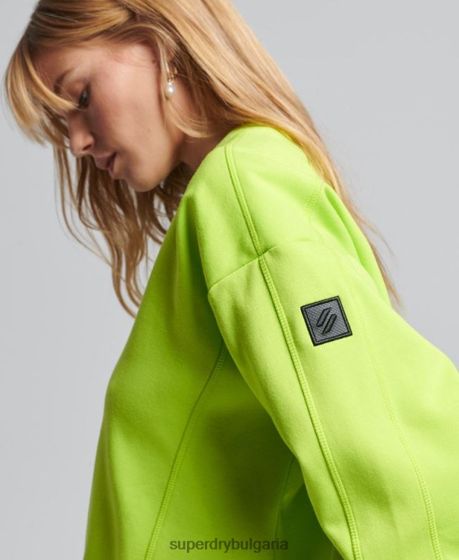 Superdry облекло N00H5797 зелено Жени суитшърт на code tech crew