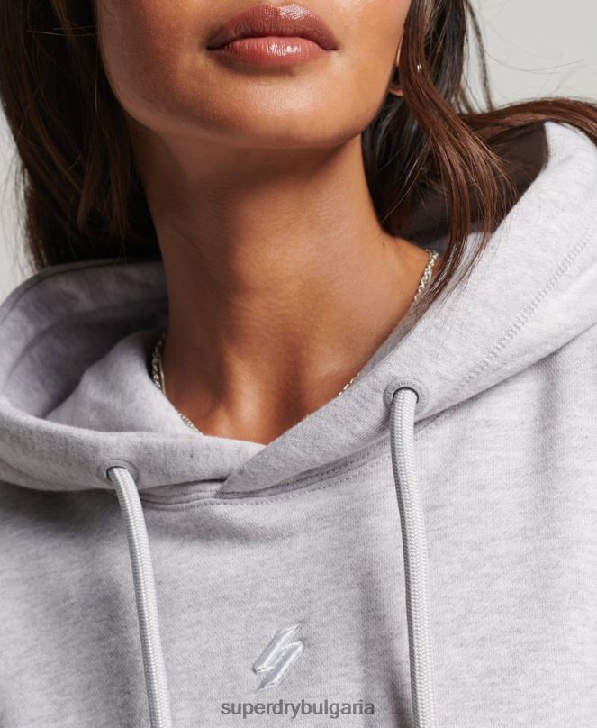Superdry облекло N00H5801 сиво Жени голям суичър със сценарий