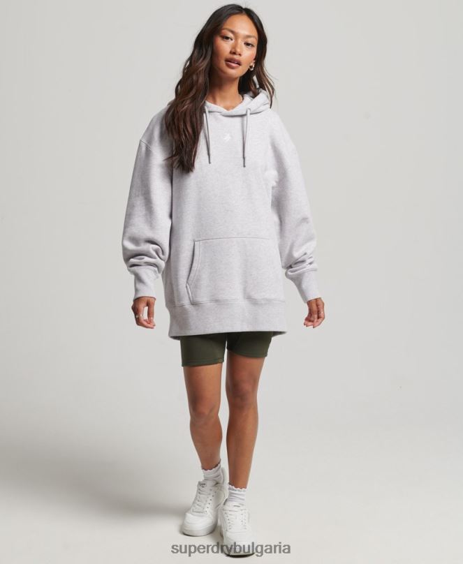 Superdry облекло N00H5801 сиво Жени голям суичър със сценарий