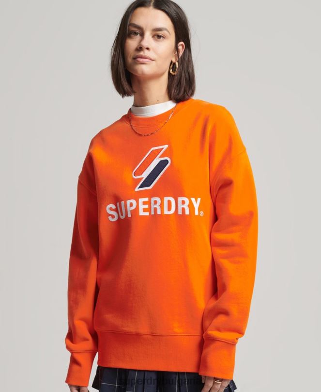 Superdry облекло N00H5803 оранжево Жени огромен суитчър с апликация с кодове