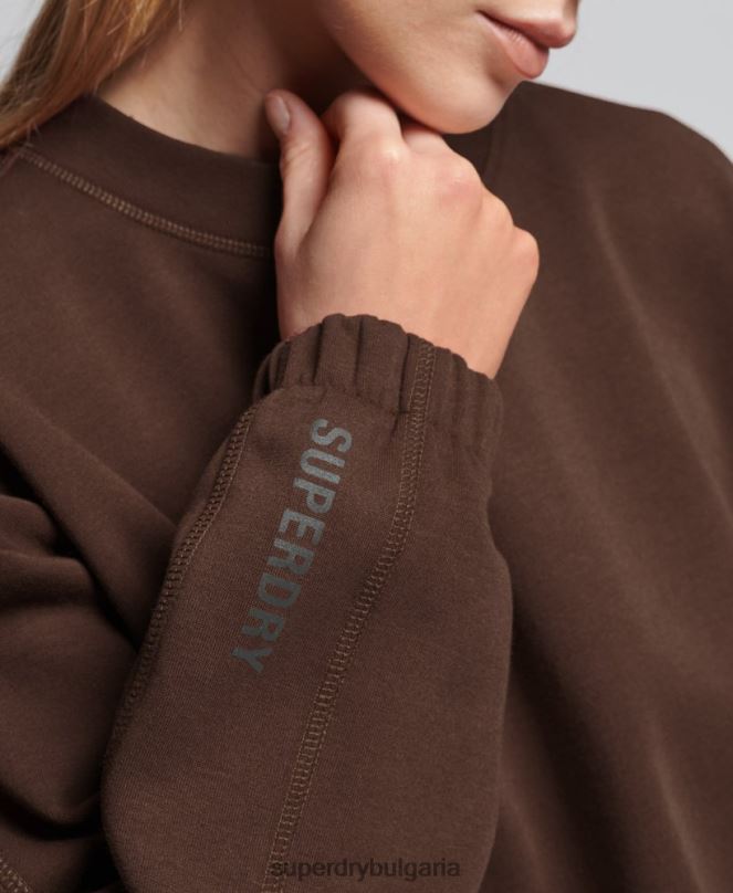 Superdry облекло N00H5804 кафяво Жени суитшърт на code tech crew