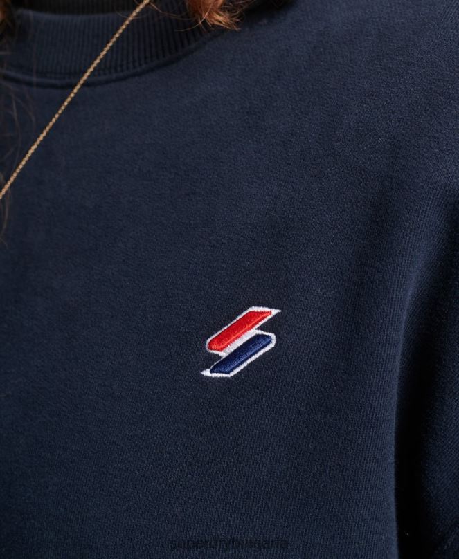 Superdry облекло N00H5809 военноморски флот Жени суитшърт от органичен памук