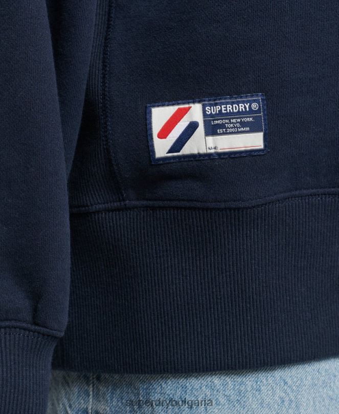 Superdry облекло N00H5809 военноморски флот Жени суитшърт от органичен памук