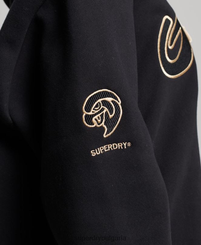 Superdry облекло N00H5811 черен Жени реколта университетска качулка