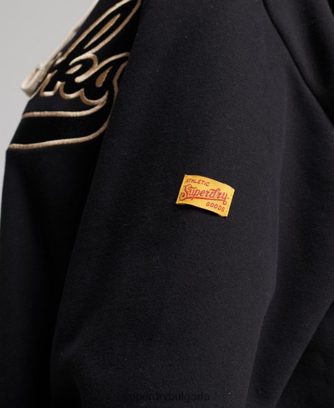 Superdry облекло N00H5811 черен Жени реколта университетска качулка