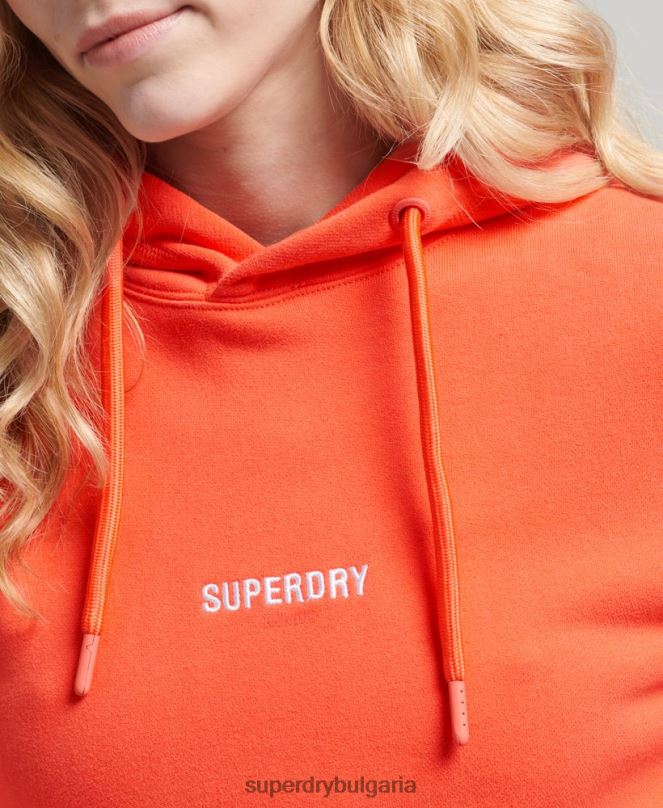 Superdry облекло N00H5812 корал Жени качулка с микро лого