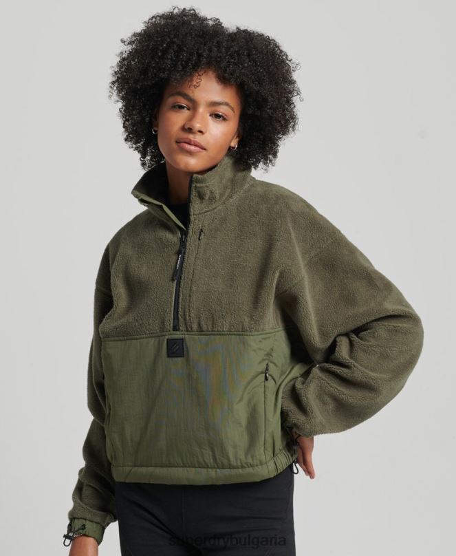 Superdry облекло N00H5817 каки Жени технологично хибридно руно