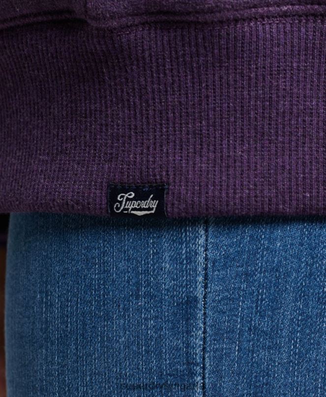 Superdry облекло N00H5818 лилаво Жени есенциална суичър с качулка с цип с подплата