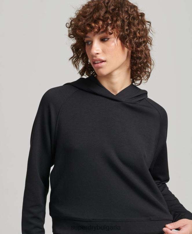 Superdry облекло N00H5823 черен Жени модална мека качулка