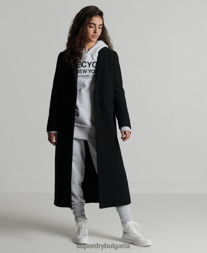 Superdry облекло N00H5835 светло сив Жени рециклирана градска качулка