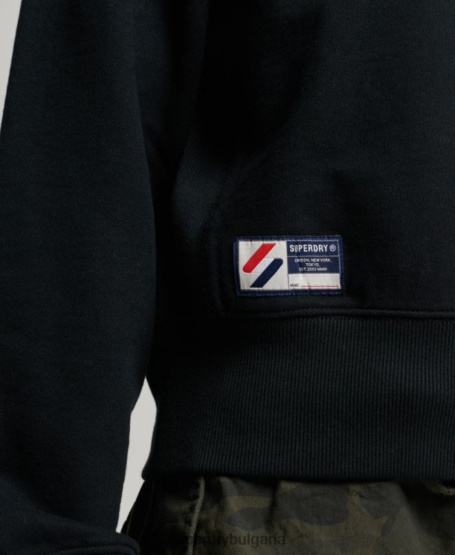 Superdry облекло N00H5840 черен Жени суичър с половин цип с лого