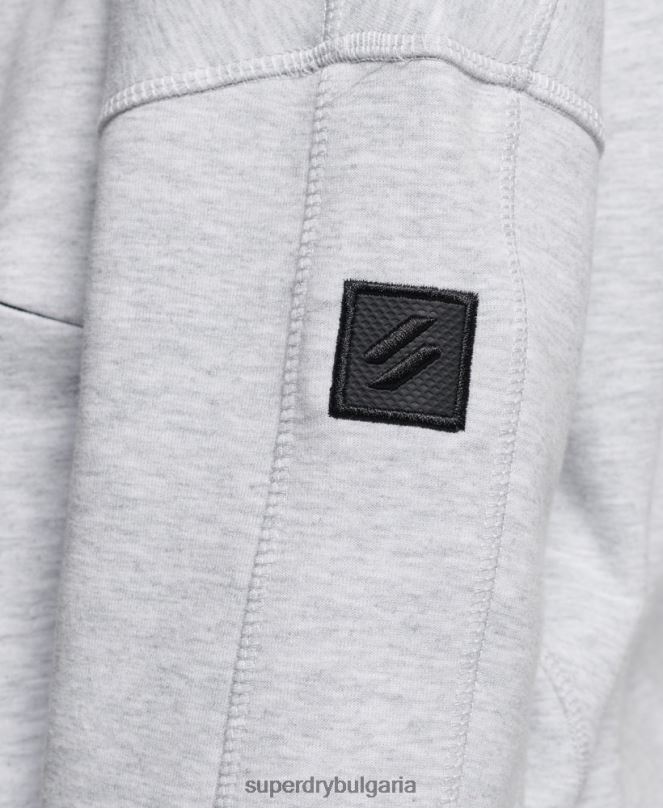 Superdry облекло N00H5847 сиво Жени суичър с цип код тек