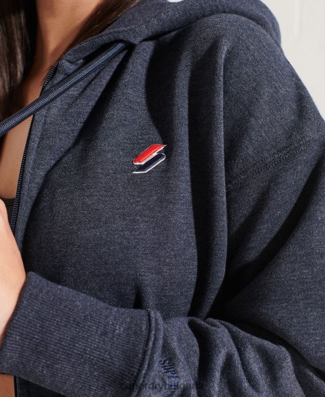 Superdry облекло N00H5848 военноморски флот Жени суичър с цип с код