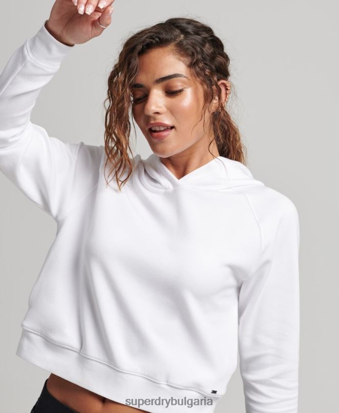 Superdry облекло N00H5853 бяло Жени модална мека качулка