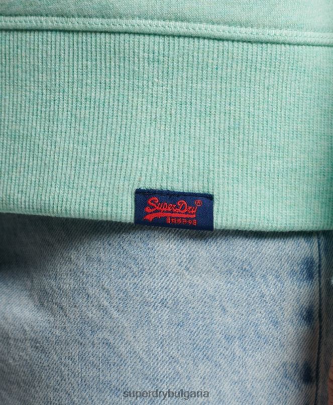 Superdry облекло N00H5855 зелено Жени ретро суичър от органичен памук