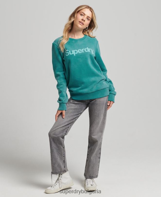 Superdry облекло N00H5860 син Жени винтидж core лого 80s crew суичър