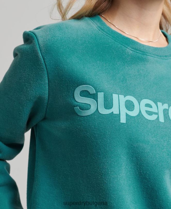 Superdry облекло N00H5860 син Жени винтидж core лого 80s crew суичър